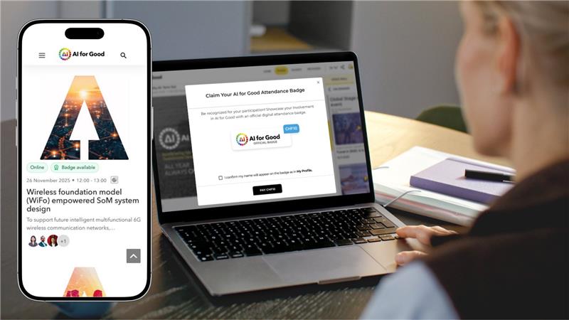 Recognize your participation in AI for Good online sessions with a shareable verified discovery badge.